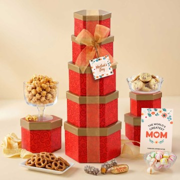 Beloved Ruby Red Gift Tower