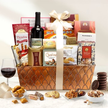 Deluxe Wine Gift Basket