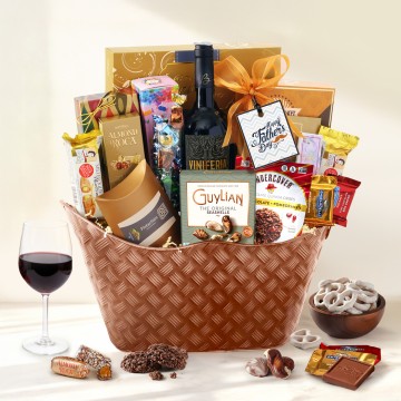 Fathers Day Wine Gift Basket