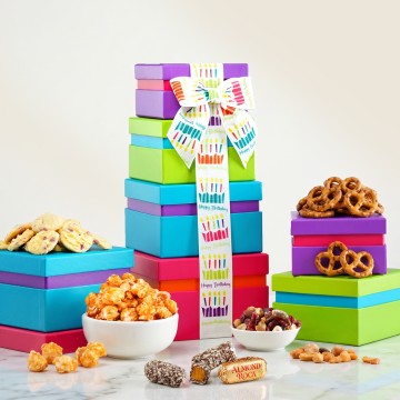 Happy Birthday Wishes Gift Tower