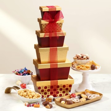 Holiday Cheers Gift Tower