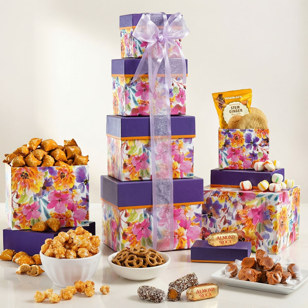 Assorted Sweets and Snacks Gift Tower