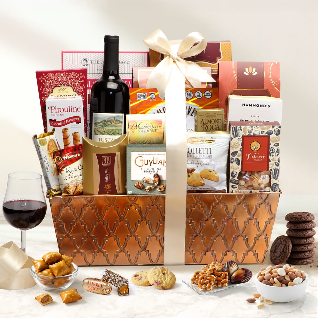Deluxe Wine Gift Basket