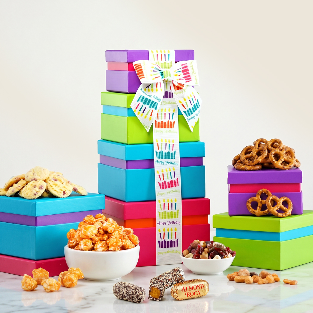 Happy Birthday Wishes Gift Tower