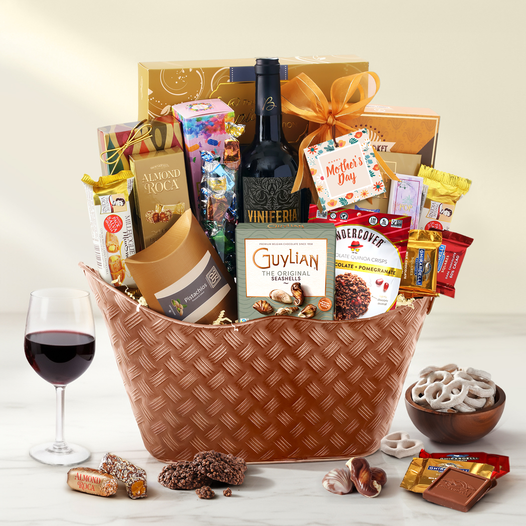 Mothers Day Wine Gift Basket