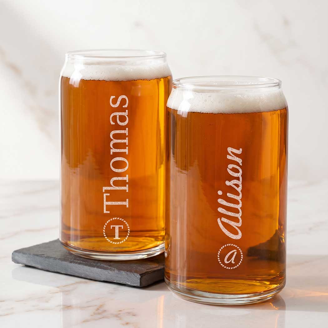 Personalized Beer Can Glasses
