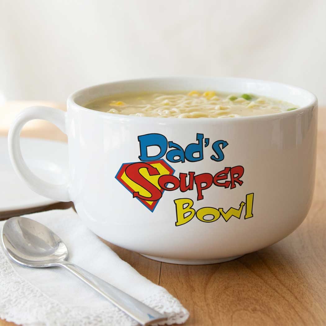 Personalized Ceramic Soup Bowl for Dad