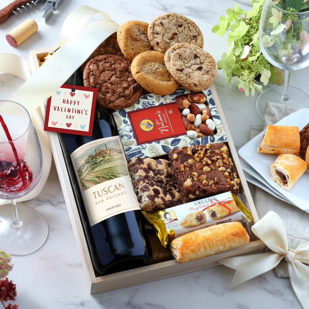 Valentines Day Wine Gift Tray